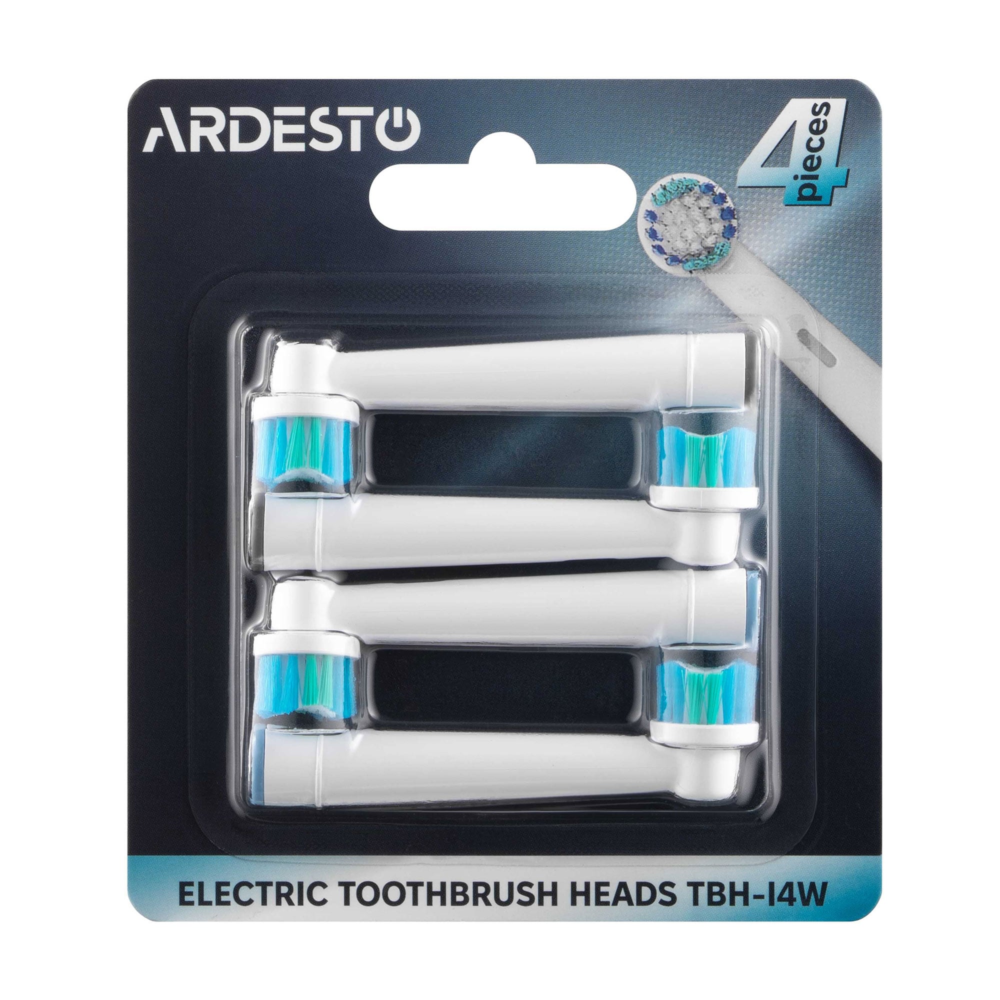 Насадки для електричної зубної щітки Ardesto TBH-I4W біла, 4 шт